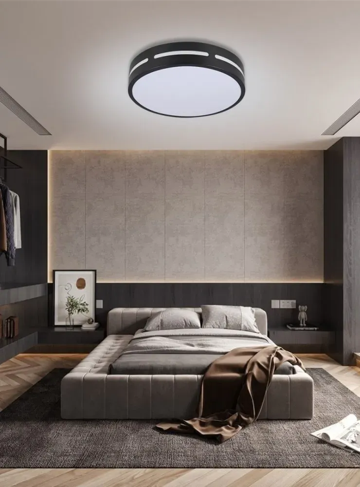 IMMAX NEO LITE PERFECTO SMART stropní svítidlo kruh 40cm, 24W černé TUYA Wi-Fi