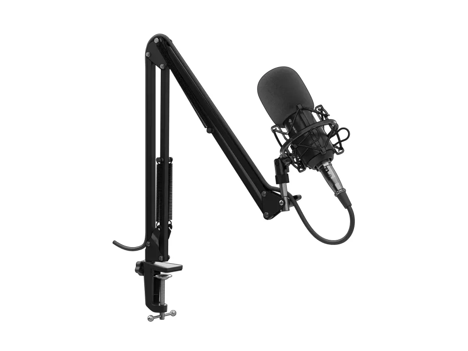 Streamovací mikrofon Genesis Radium 300,XLR, kardioidní polarizace, ohybné rameno, pop-filter