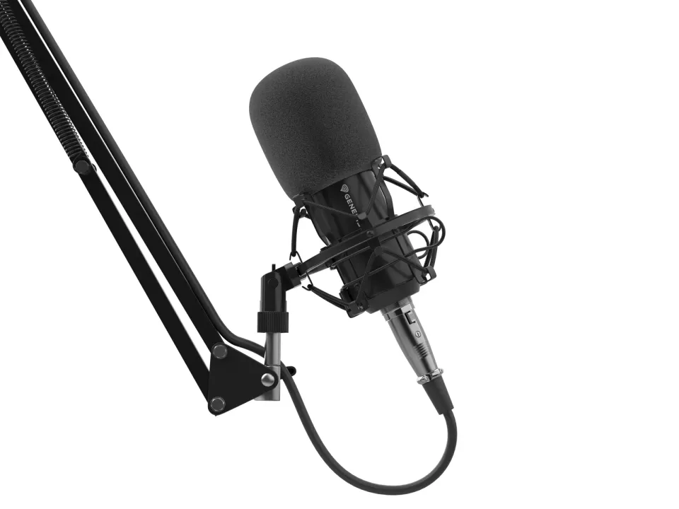 Streamovací mikrofon Genesis Radium 300,XLR, kardioidní polarizace, ohybné rameno, pop-filter