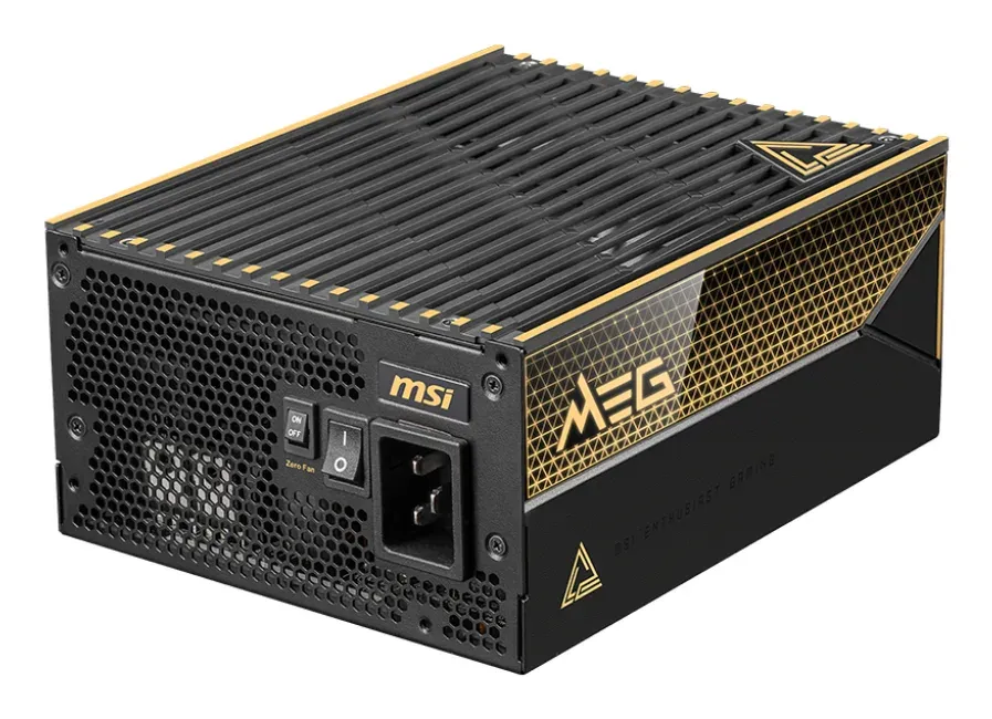 MSI zdroj MEG Ai1600T PCIE5/ 1600W/ ATX3.1/ akt. PFC/ 12 let celk. záruka/ 135mm fan/ modulární kabeláž/ 80PLUS Titanium