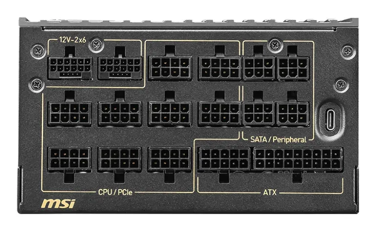MSI zdroj MEG Ai1600T PCIE5/ 1600W/ ATX3.1/ akt. PFC/ 12 let celk. záruka/ 135mm fan/ modulární kabeláž/ 80PLUS Titanium