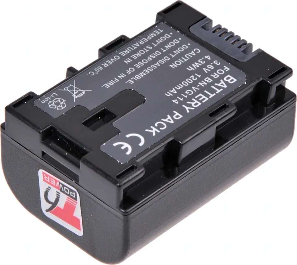 Baterie T6 Power pro JVC BN-VG107, BN-VG108, BN-VG114, 1200mAh, 4,3Wh