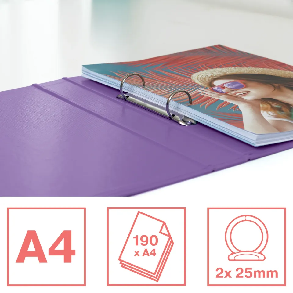 Esselte Plast. kroužk. pořadač Colour´Breeze 2RR/25mm, levandulová