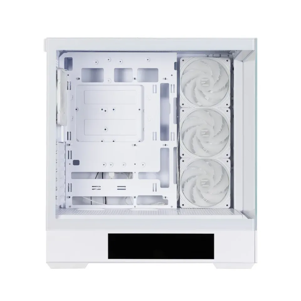Zalman skříň P40 DS / ATX / 4x120mm ARGB fan / 2xUSB 3.0 / USB-C / displej / panoramatická / bílá
