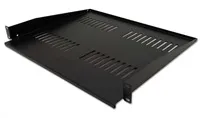 XtendLan 19" předsunutá police s perforací 1U/400mm, nosnost 25kg, černá
