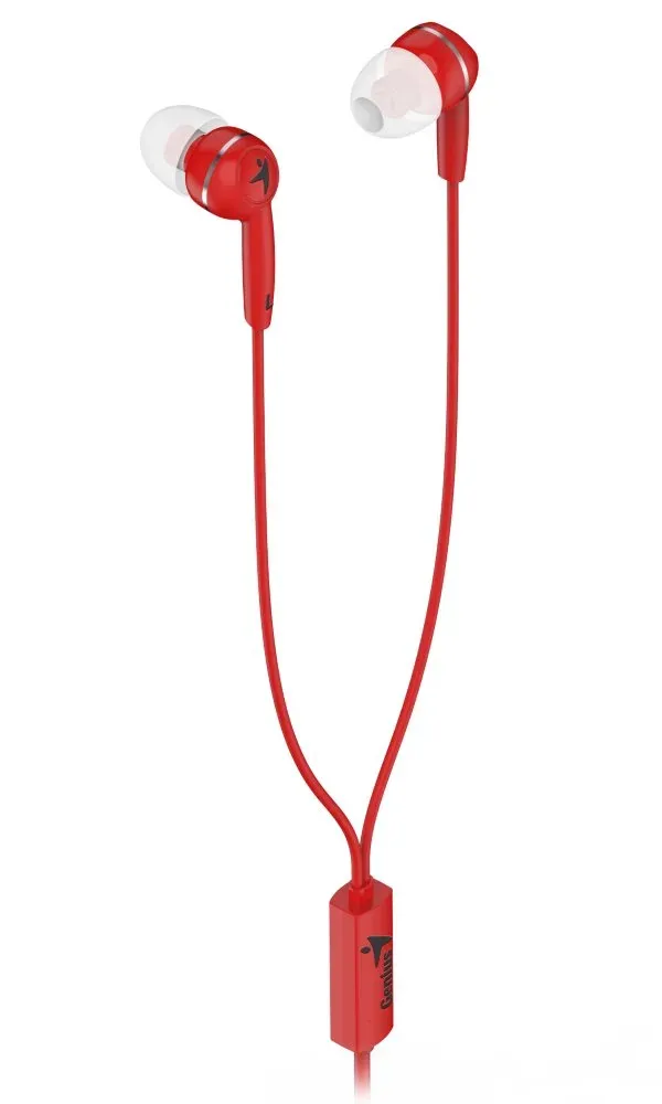 GENIUS HS-M320 /sluchátka s mikrofonem/ 3,5mm jack - 4 pin/ červený