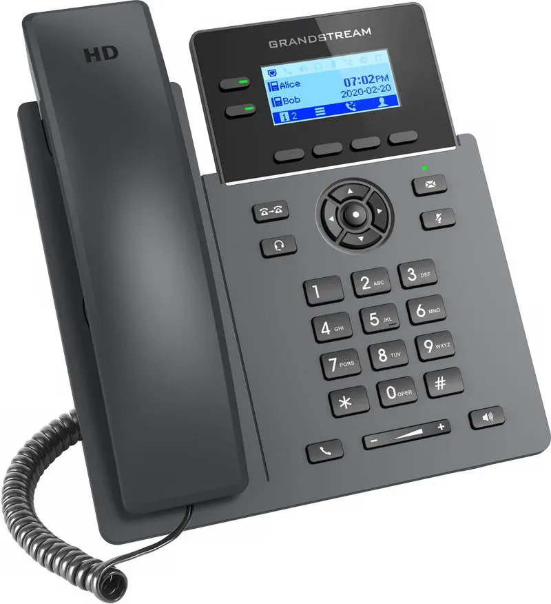 Grandstream GRP2602W SIP telefon, 2,21" LCD podsv. displej, 4 SIP účty, 2x100Mbit port, WiFi