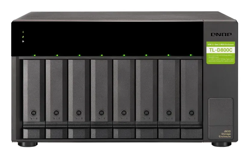 QNAP TL-D800C - úložná jednotka JBOD USB 3.2 (8x SATA), desktop