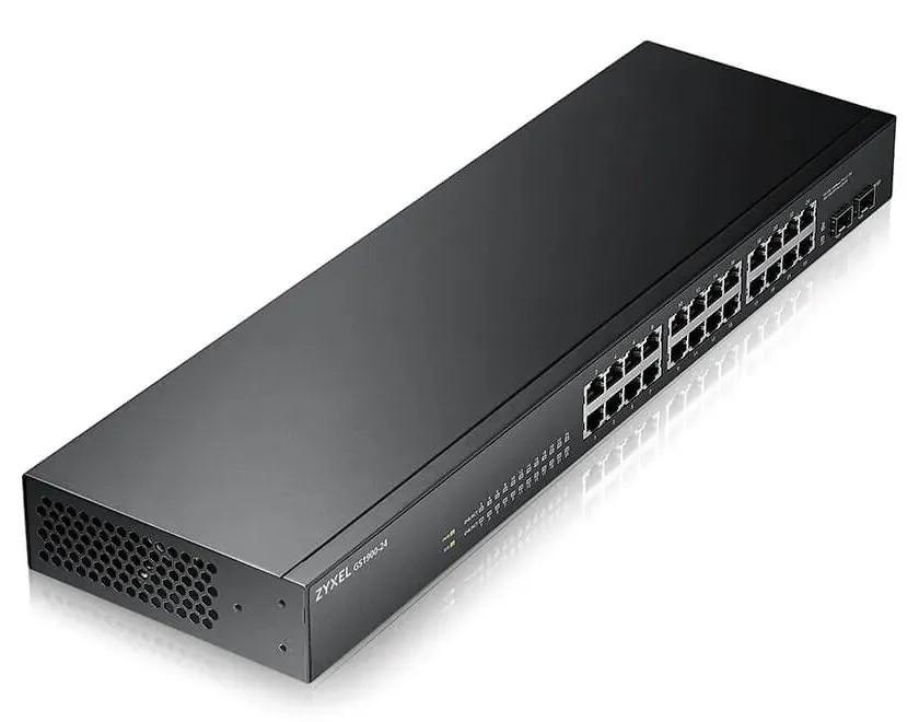 Zyxel GS1900-24 v2 26-port Gigabit Web Smart switch, 24x gigabit RJ45, 2x SFP, fanless