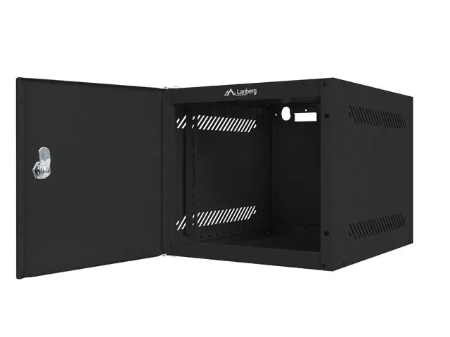 LANBERG RACKOVÁ SKŘÍŇ 10" NÁSTĚNNÁ 4U/280X310 PRO VLASTNÍ MONTÁŽ S KOVOVÝMI DVEŘMI ČERNÁ-FLAT PACK