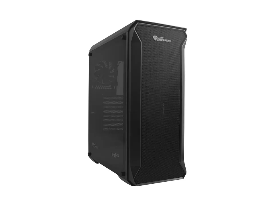 Počítačová skříň Genesis IRID 505 V2/Midi Tower/Transpar./Černá