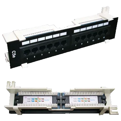 DATACOM Patch box UTP 12 port CAT5E DUAL BK