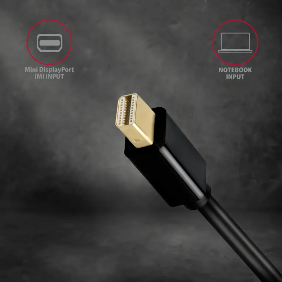 AXAGON RVDM-HI14N miniDP > HDMI adaptér, 4K/30Hz 15cm