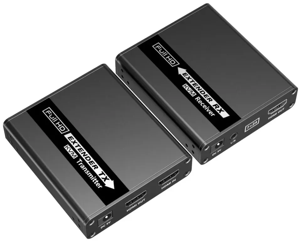 PremiumCord HDMI KVM extender 4K a FULL HD 1080p na 70m s přenosem USB (khext70-6)
