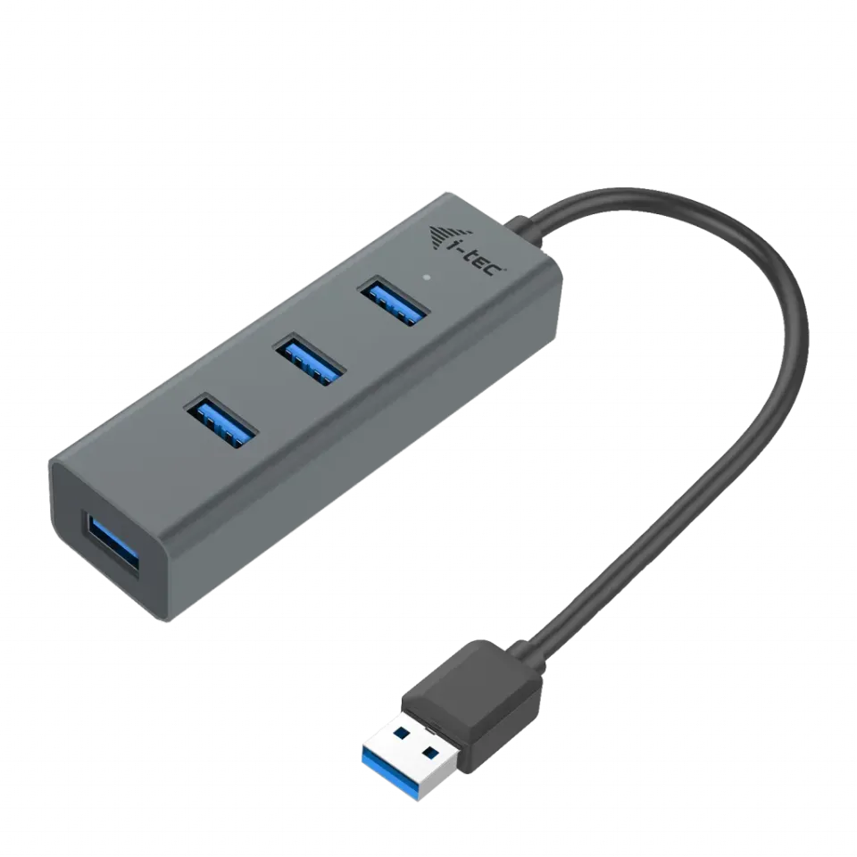 i-Tec USB 3.0 Metal pasivní 4 portový HUB bez napájecího adaptéru
