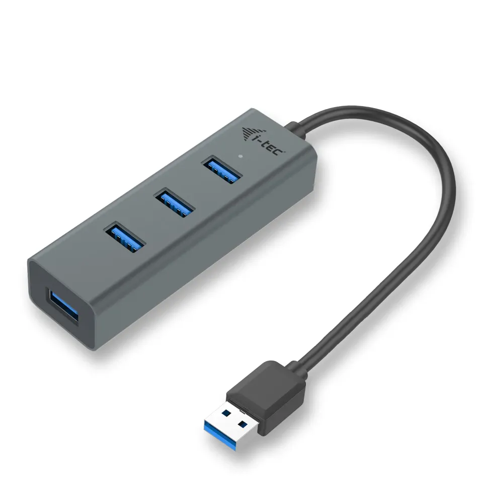 i-Tec USB 3.0 Metal pasivní 4 portový HUB bez napájecího adaptéru