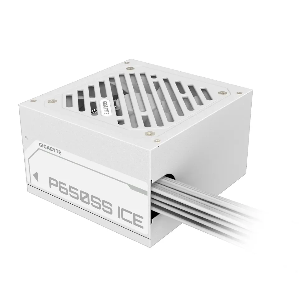 GIGABYTE zdroj P650SS ICE, 650W, 80+ Silver, 120mm, ATX 3.0, bílá