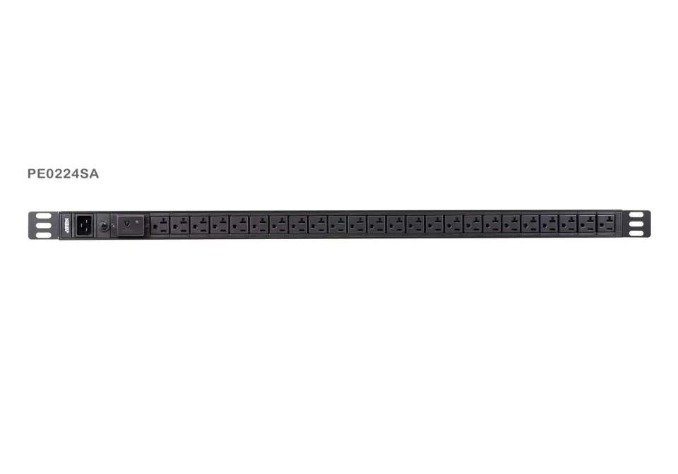 Aten PE0224S 0U Basic PDU s přepěťovou ochranou 16A Vstup C20 Výstup 22xC13 2xC1