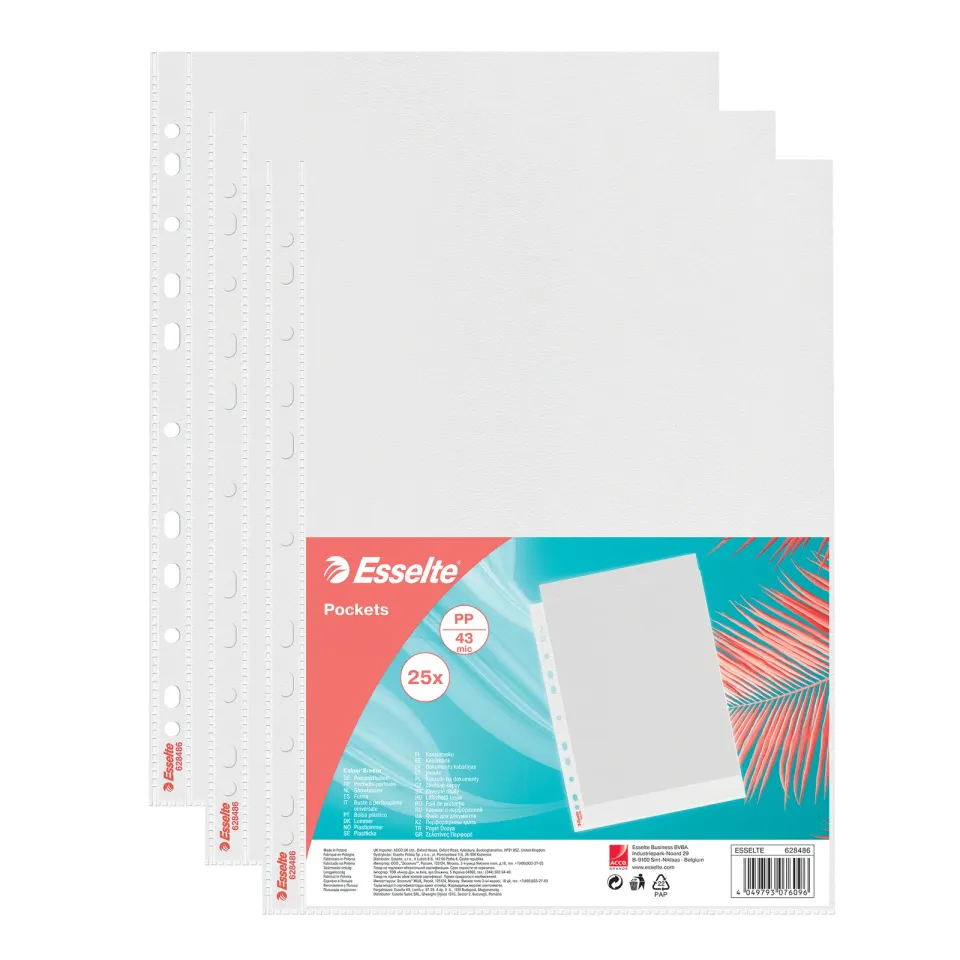 Esselte euroobaly Colour´Breeze PP OP 43mic sáček 25 ks