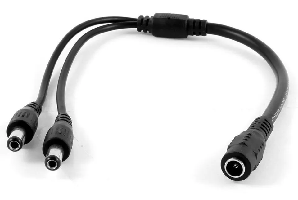 XtendLan Napájecí kabel/splitter 1 na 2, jack 2,1mm, průměr kabelu 1mm/0,3mm