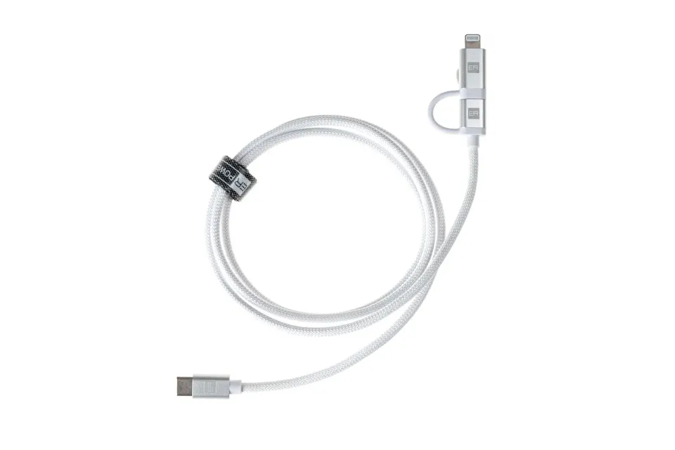 ER POWER Dual Cable USB-C C/L Mfi 200cm white