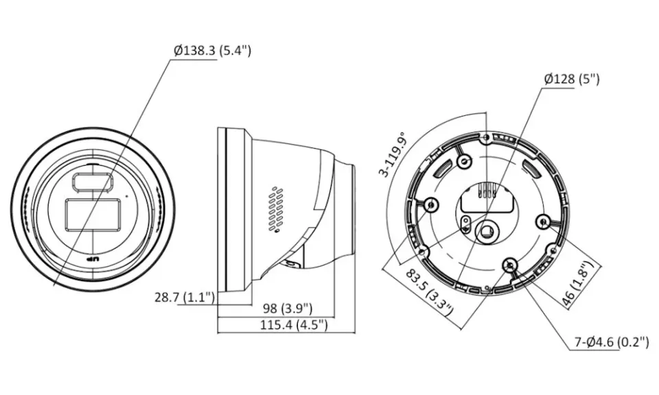 Hikvision DS-2CD2387G2H-LISU/SL(2.8mm)(eF) - 8MPix IP Turret Hybrid ColorVu AcuSense kamera; LED/IR 30m,130dB, A/A, IP67