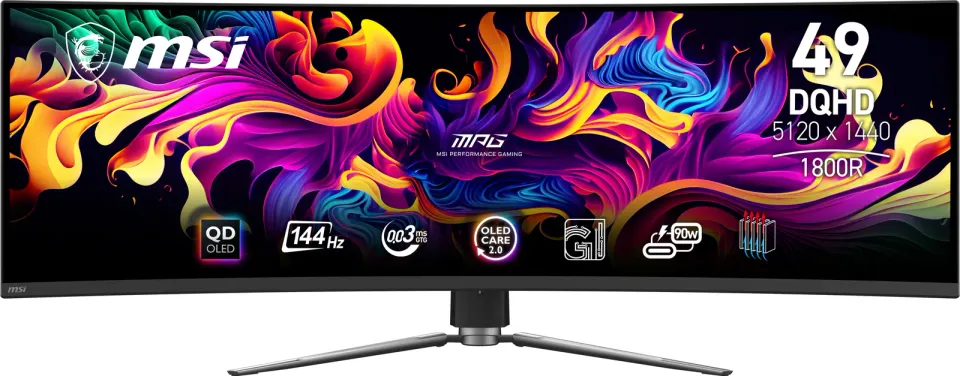 MSI MPG 491CQP QD-OLED Gaming monitor 49" QD-OLED zakřivený/5120x1440(DQHD)/144H