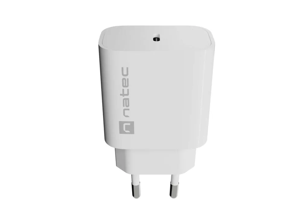 Universální nabíječka Natec RIBERA 20W, 1X USB-C, bílá