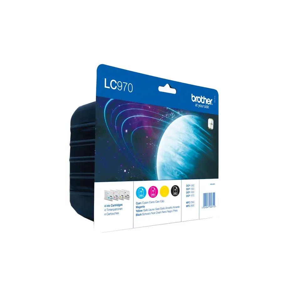 Brother LC-970 sada inkoustů - black, magenta, yellow, cyan