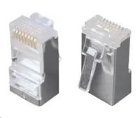 Solarix Konektor RJ45 CAT5E STP 8p8c stíněný neskládaný na licnu / 100 ks KRJ45/5SH