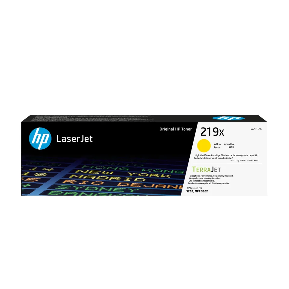 HP W2192X originální toner žlutý č.219X cca 2500 str. (yellow, pro HP 3202, MFP 3302)