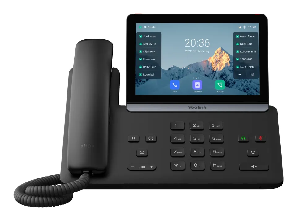 Yealink SIP-T88W SIP telefon, PoE, 7"bar. LCD, GigE, 16 SIP účtů, BT, Wi-Fi 6