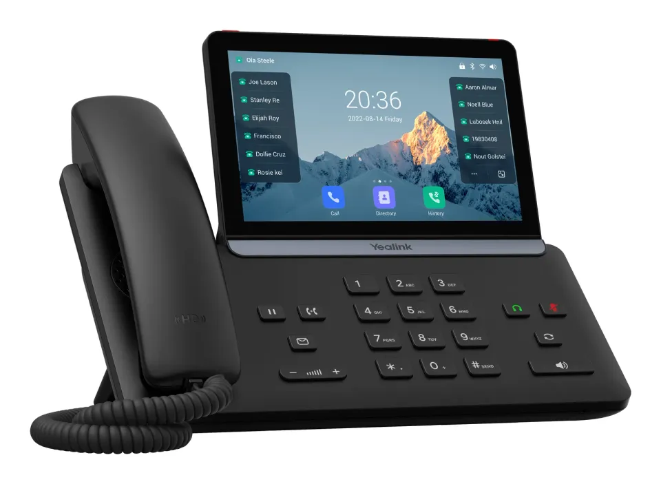 Yealink SIP-T88W SIP telefon, PoE, 7"bar. LCD, GigE, 16 SIP účtů, BT, Wi-Fi 6