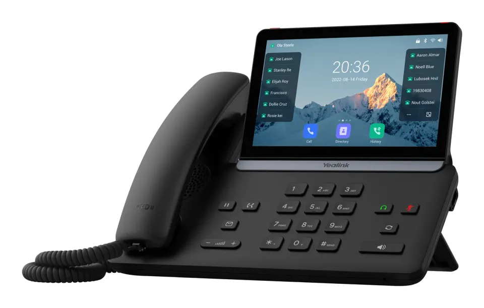 Yealink SIP-T88W SIP telefon, PoE, 7"bar. LCD, GigE, 16 SIP účtů, BT, Wi-Fi 6