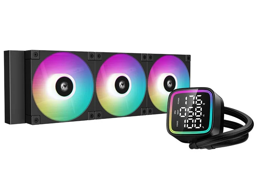 DEEPCOOL vodní chladič LD360 / 3x120 mm PWM ARGB fan / display / černý (R-LD360-BKDMMN-G-1)