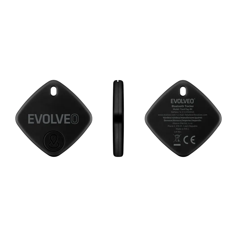 EVOLVEO TrackTag, Bluetooth lokátor s Apple Find My, černý