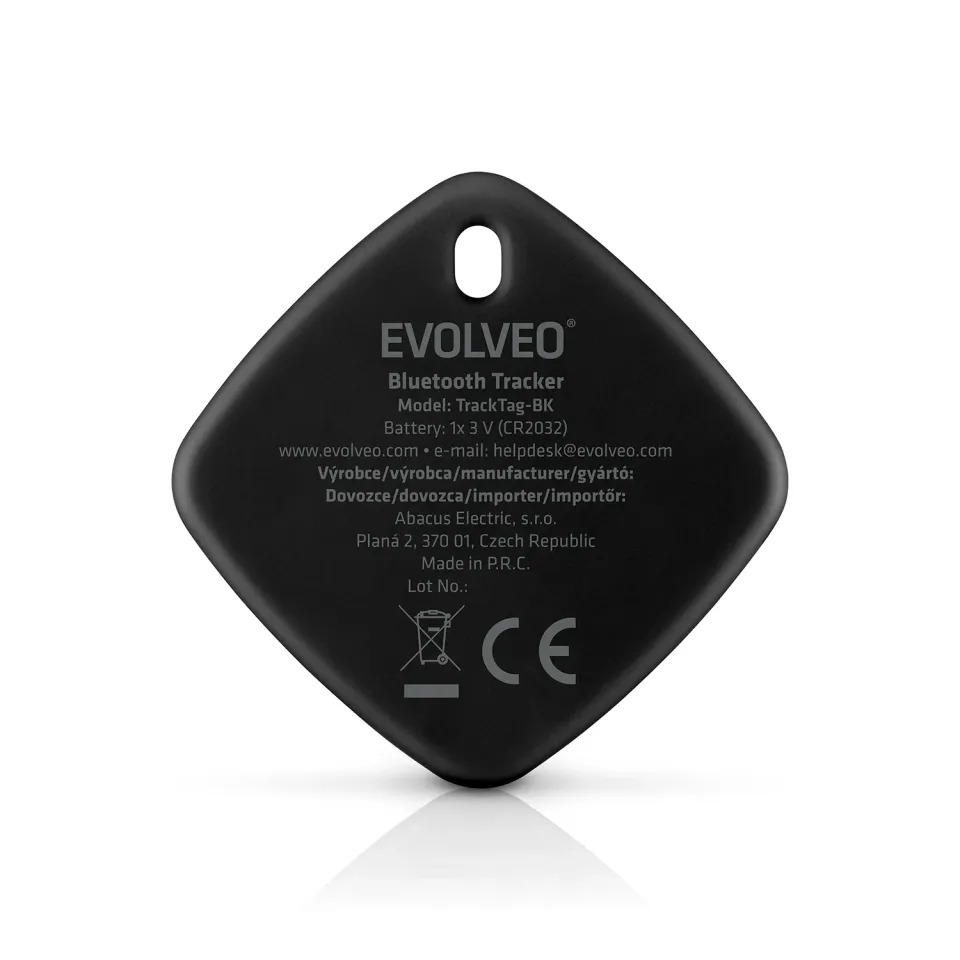 EVOLVEO TrackTag, Bluetooth lokátor s Apple Find My, černý