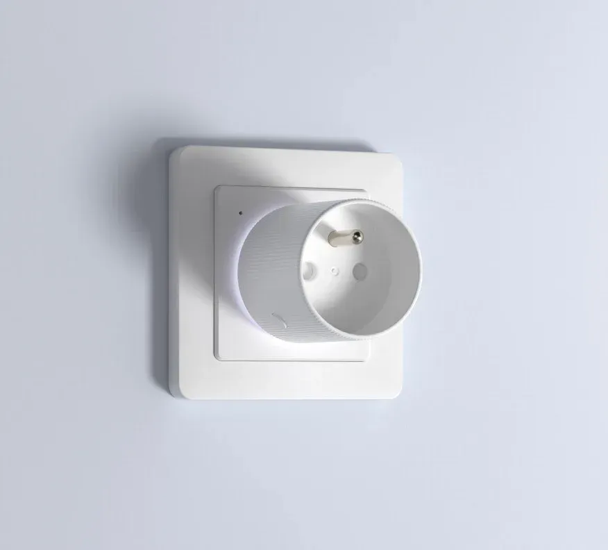 IMMAX NEO SMART chytrá vnitřní zásuvka THIN s kolíkem (typ E)/ IP20/ LED podsvícení/ RGB/ Wi-Fi/ LIDL/ TUYA