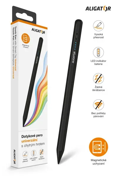 Aligator Dotykové pero pro iPad s chytrým hrotem, černé