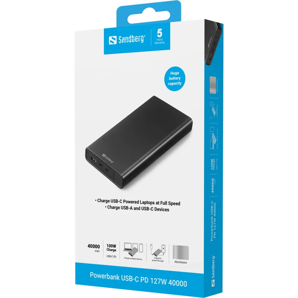 Sandberg Powerbank USB-C PD 127W 40000