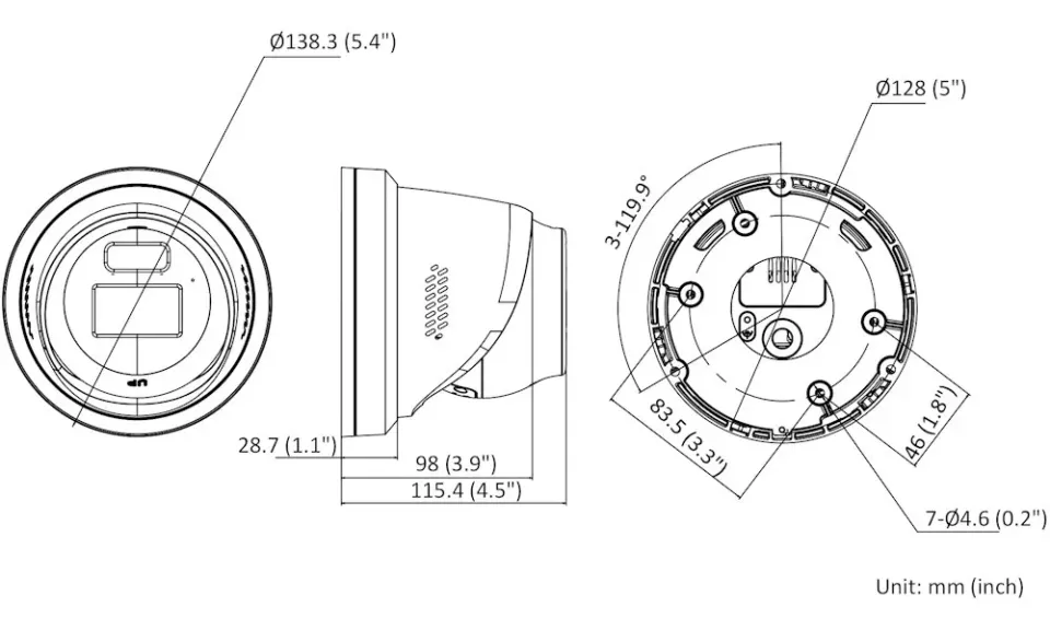 Hikvision DS-2CD2386G2H-IS2U/SL(4mm) - 8MPix IP Turret AcuSense kamera, IR 30m, audio, alarm, blikač, IP67