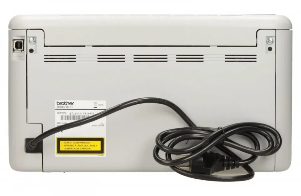 Brother HL-1110E – kompaktní černobílá laserová tiskárna A4, 20 str./min, USB, bílá