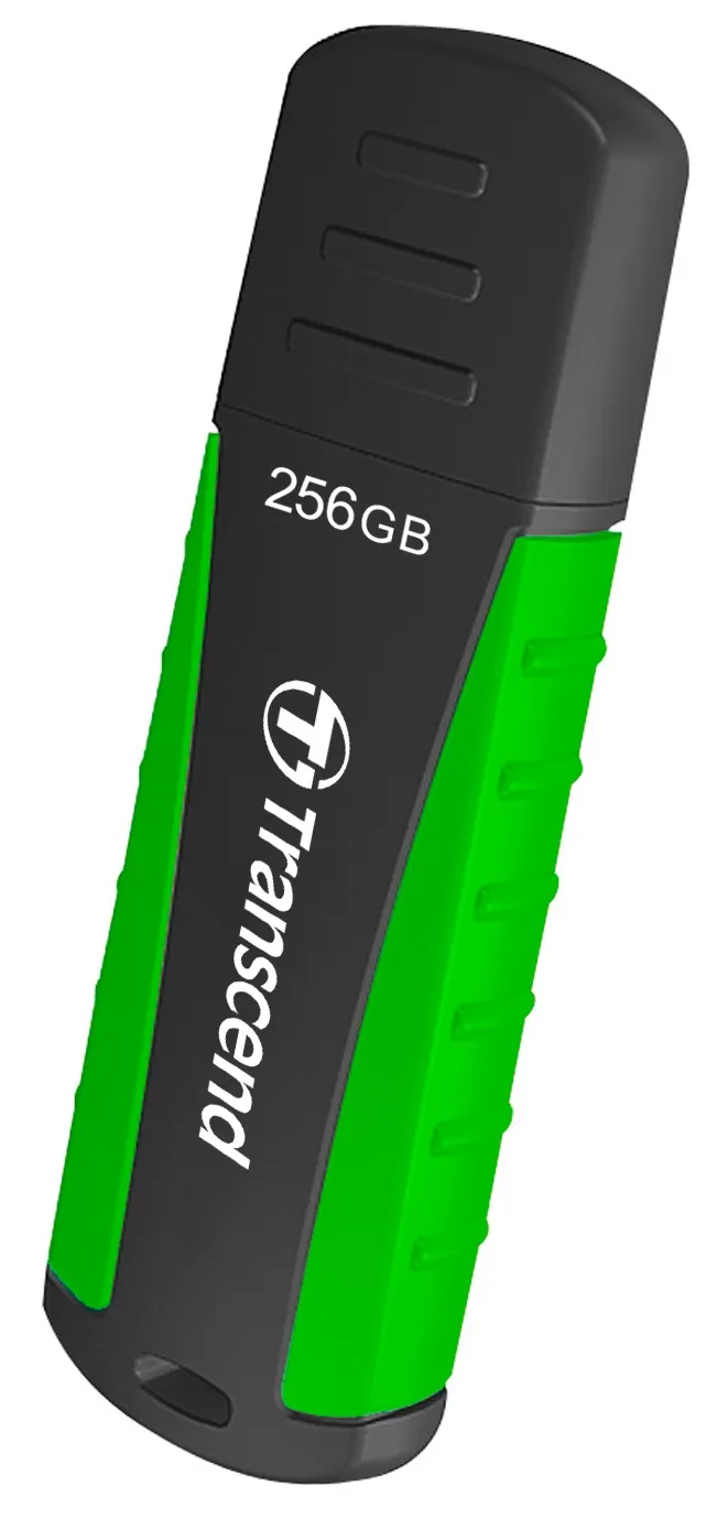 Transcend 256GB JetFlash 810 USB 3.1 (Gen 1) flash disk, černo/zelený, odolá nár