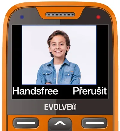 EVOLVEO EasyPhone XR, mobilní telefon pro seniory s nabíjecím stojánkem, oranžov