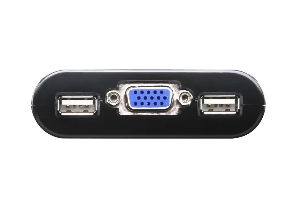 ATEN 2-Port USB VGA Cable KVM Switch with Remote Port Selector