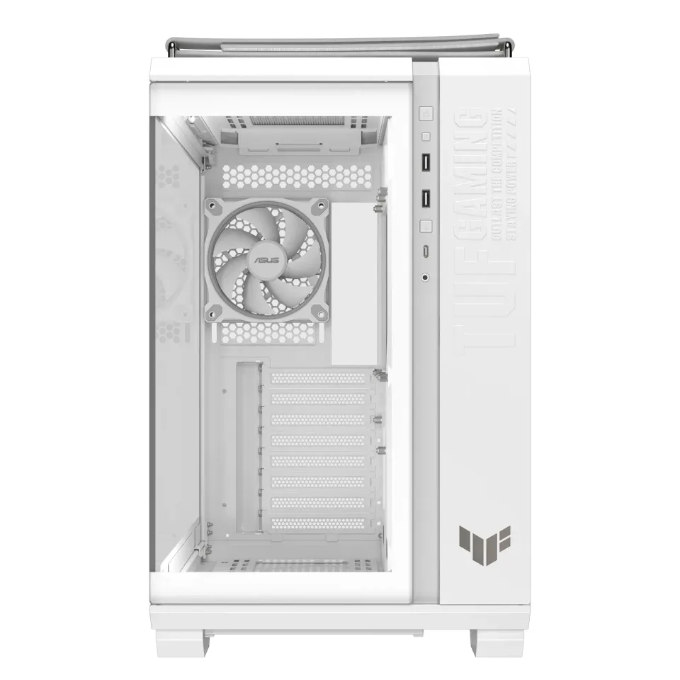 ASUS case TUF GAMING GT502 HORIZON, Mid Tower, průhledná bočnice, 4x 120mm ARGB Fan, bílá