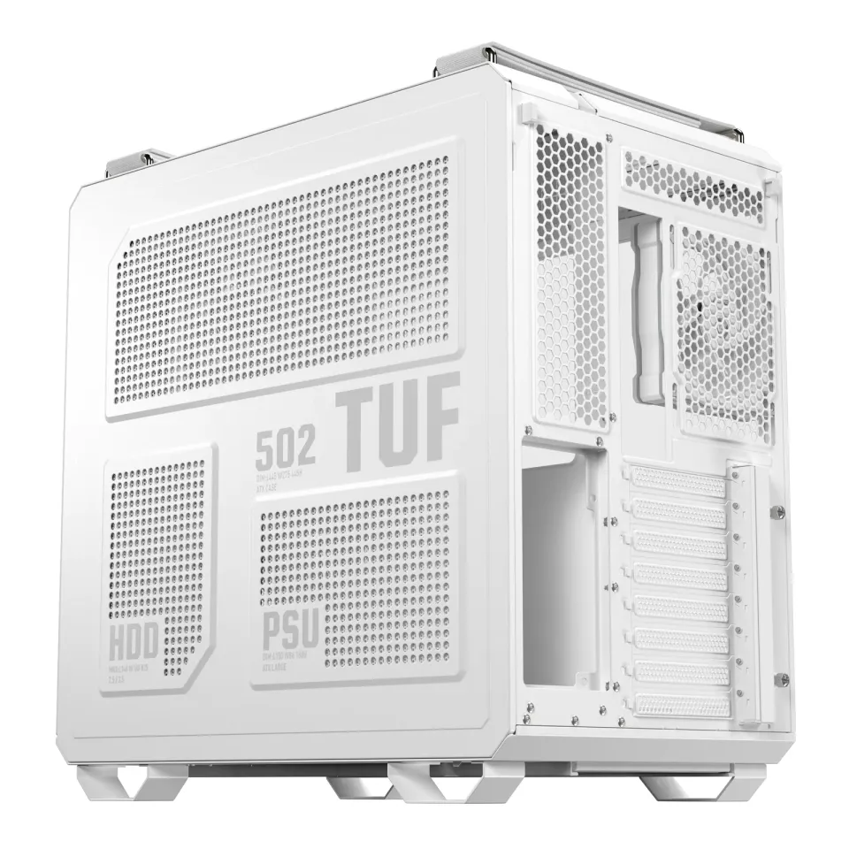 ASUS case TUF GAMING GT502 HORIZON, Mid Tower, průhledná bočnice, 4x 120mm ARGB Fan, bílá