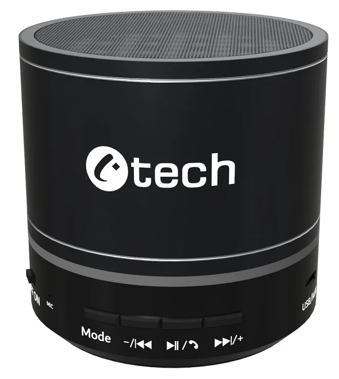 C-TECH reproduktor SPK-08B, bluetooth, baterie, USB-C, černý