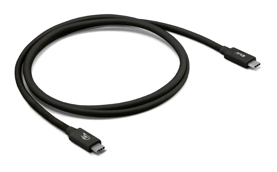 Club3D Kabel USB4 v2 Typ-C, 80Gbps, Certifikovaný kabel, 4K540Hz, 8K240Hz, 16K60Hz, PD 240W, 1,2m