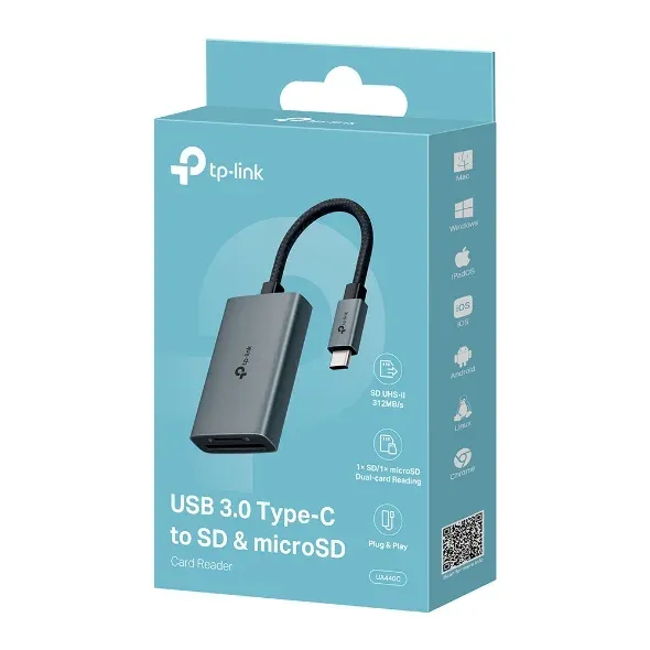 TP-Link UA440C čtečka karet (1xUSB-C3.2Gen1,1xmicroSD,1xSD)
